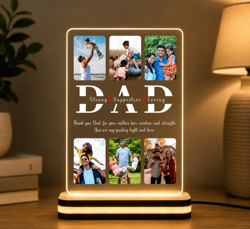 Dad Tribute LED acrylic photo lamp