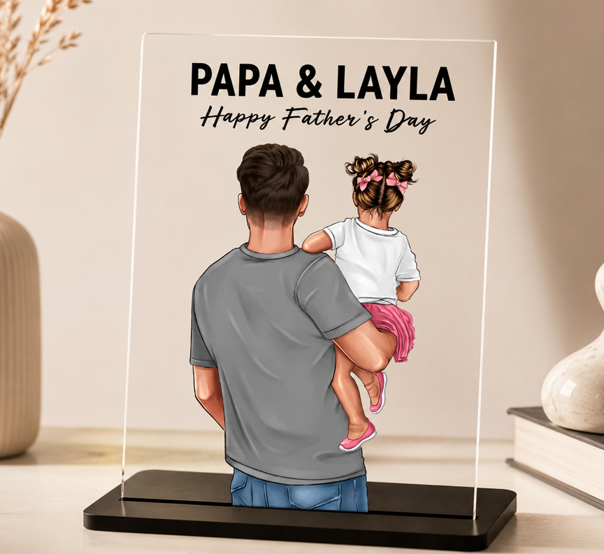 Father's Day Acrylic Plaque (Girl)