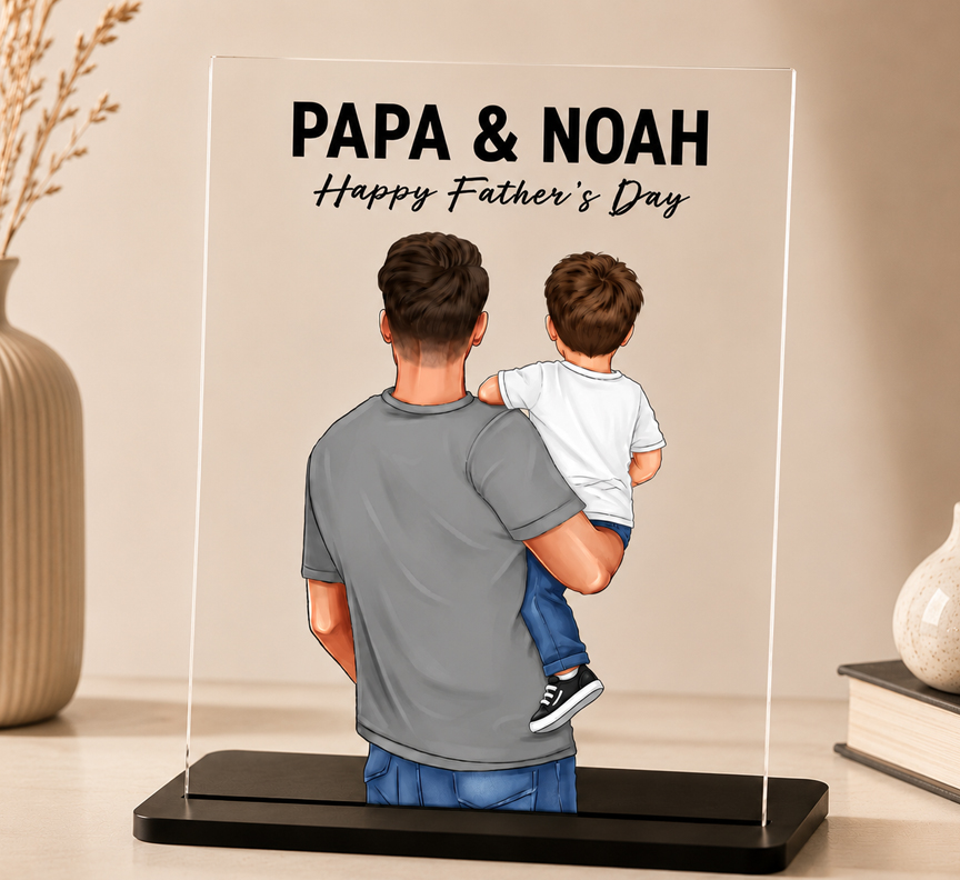 Father's Day Acrylic Plaque (Boy)